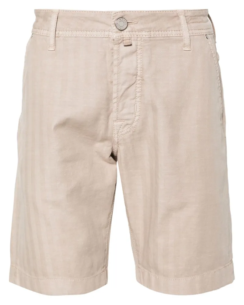 Jacob Cohën Lou Shorts mit Fischgrätenmuster - Nude Nude