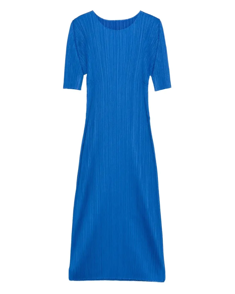 Issey Miyake Monthly Color : August Midikleid mit Falten - Blau Blau