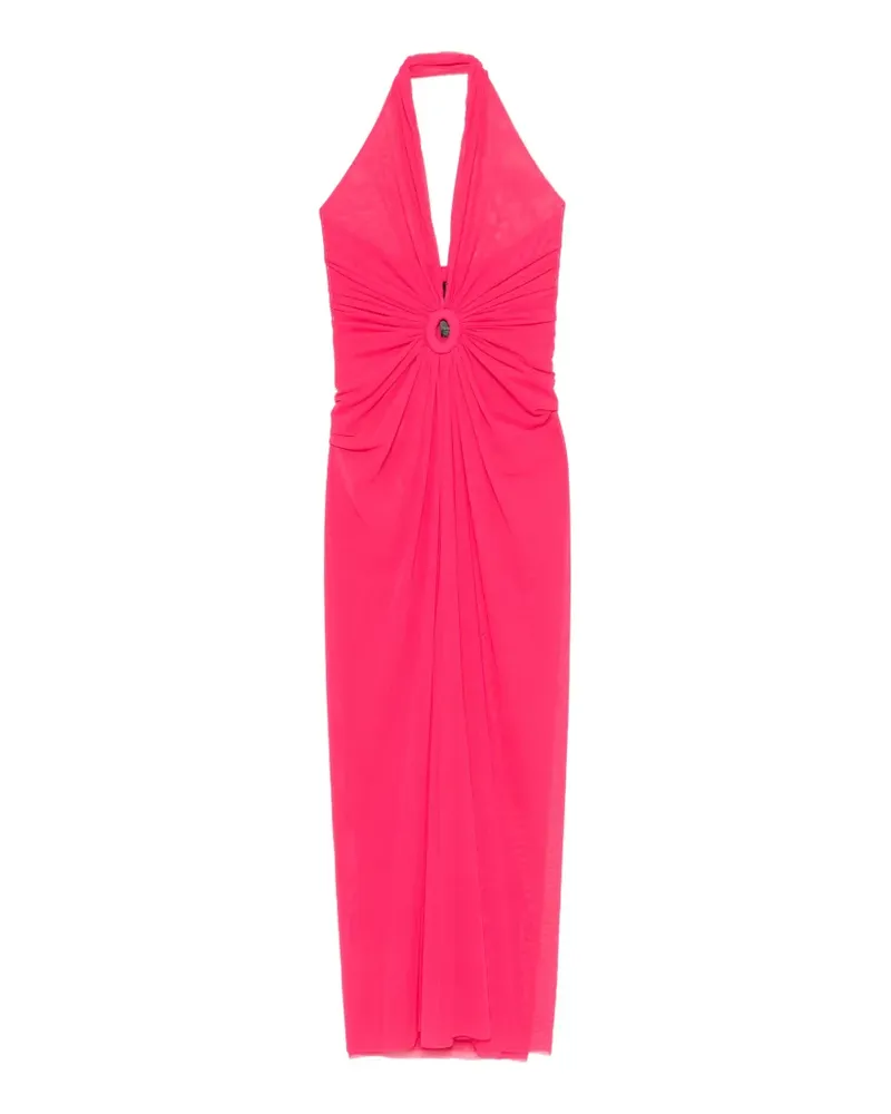 FISICO-Cristina Ferrari Gerafftes Neckholder-Kleid - Rosa Rosa