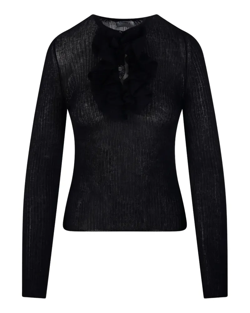 NUDE ribbed sweater - Schwarz Schwarz