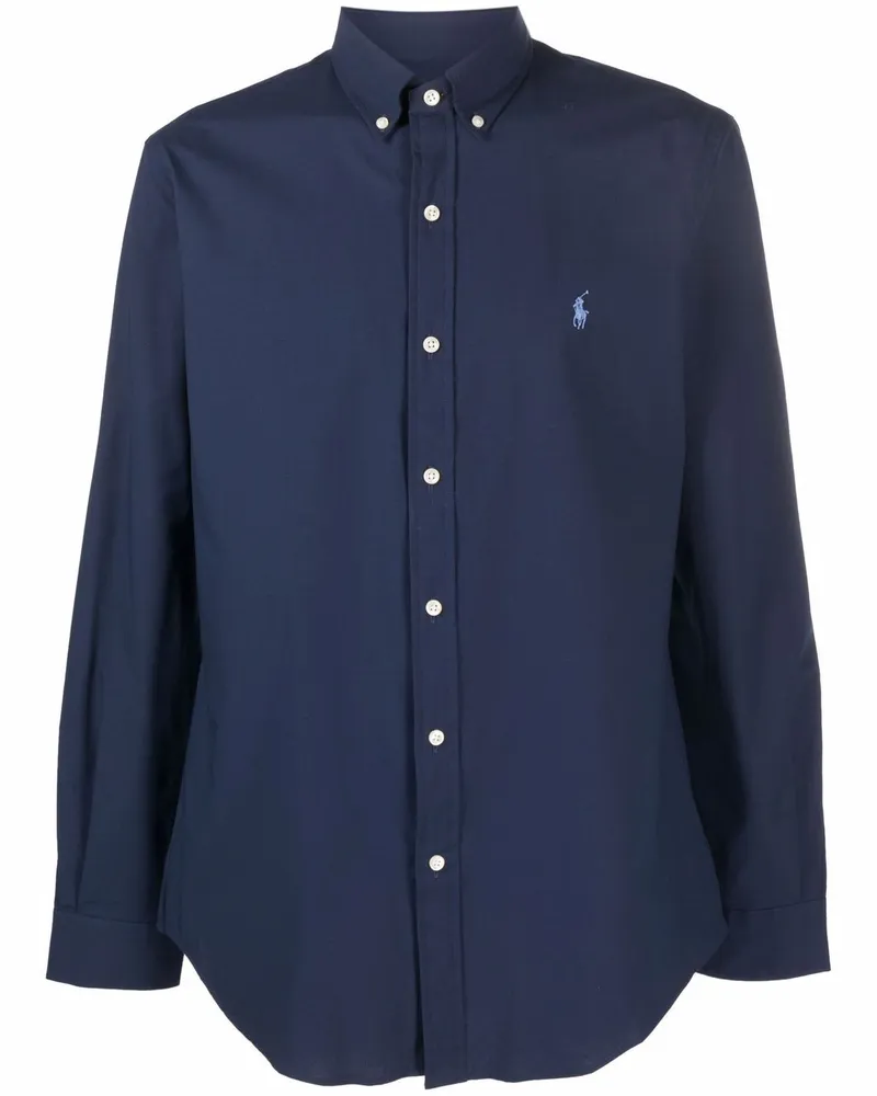 Ralph Lauren Hemd mit Polo Pony-Stickerei - Blau Blau