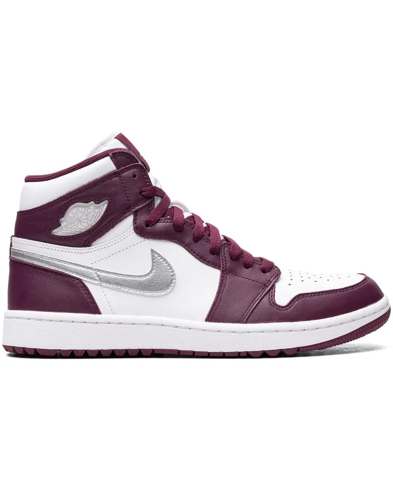 Jordan Air  1 High Golf Bordeaux Sneakers - Weiß Weiß