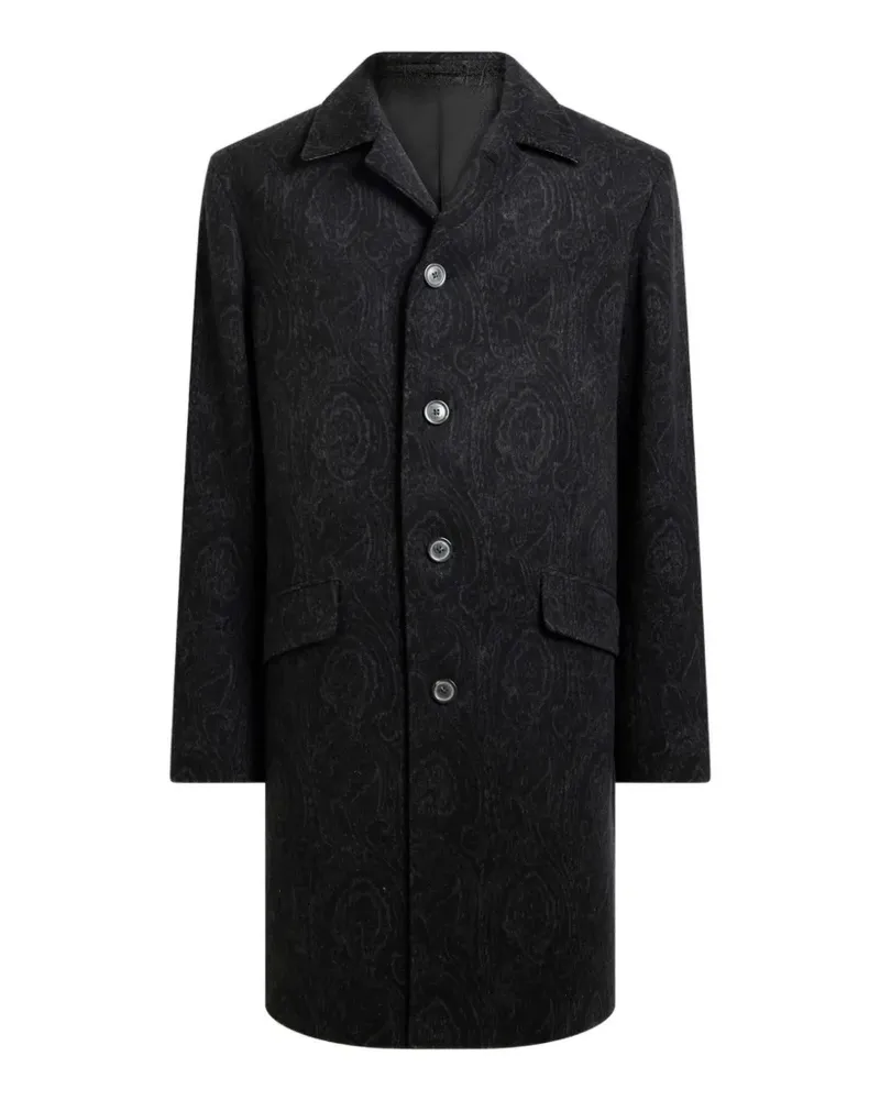 Etro Arnica Jacquard-Mantel - Schwarz Schwarz