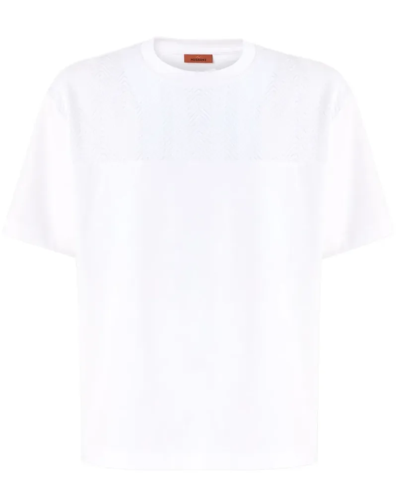 Missoni T-Shirt mit Kontrasteinsatz - Weiß Weiß