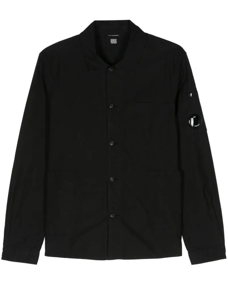 C.P. Company Hemd mit Linsen-Detail - Schwarz Schwarz