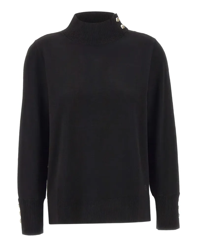 Elena Mirò Pullover mit Logo-Stickerei - Schwarz Schwarz