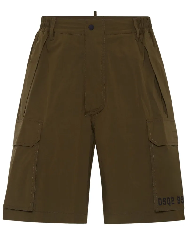 Dsquared2 Cargo-Shorts mit Logo-Print - Braun Braun