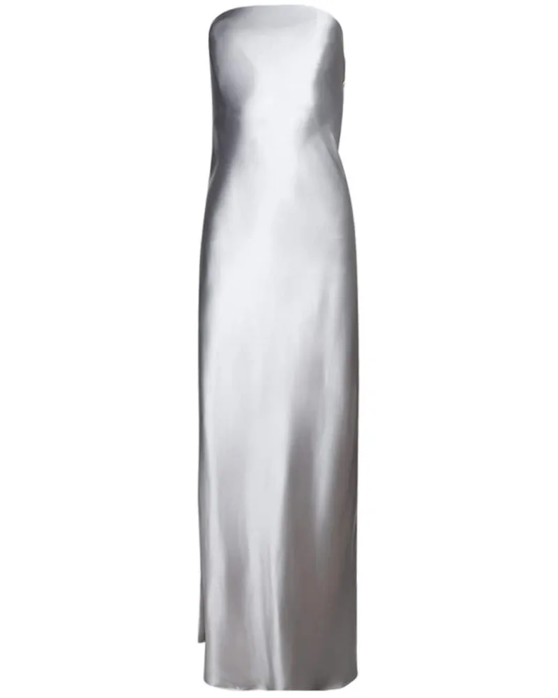 Christopher Esber Palladium Maxikleid aus Satin Silber