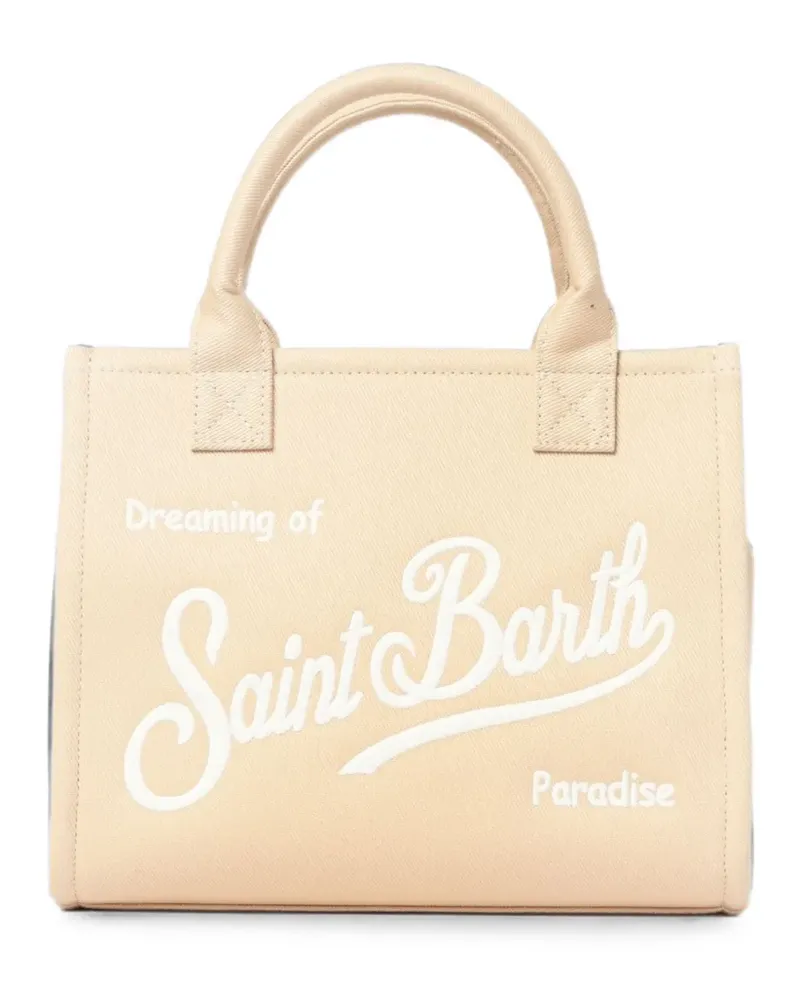 MC2 Saint Barth Vanity Shopper mit Logo-Stickerei - Nude Nude