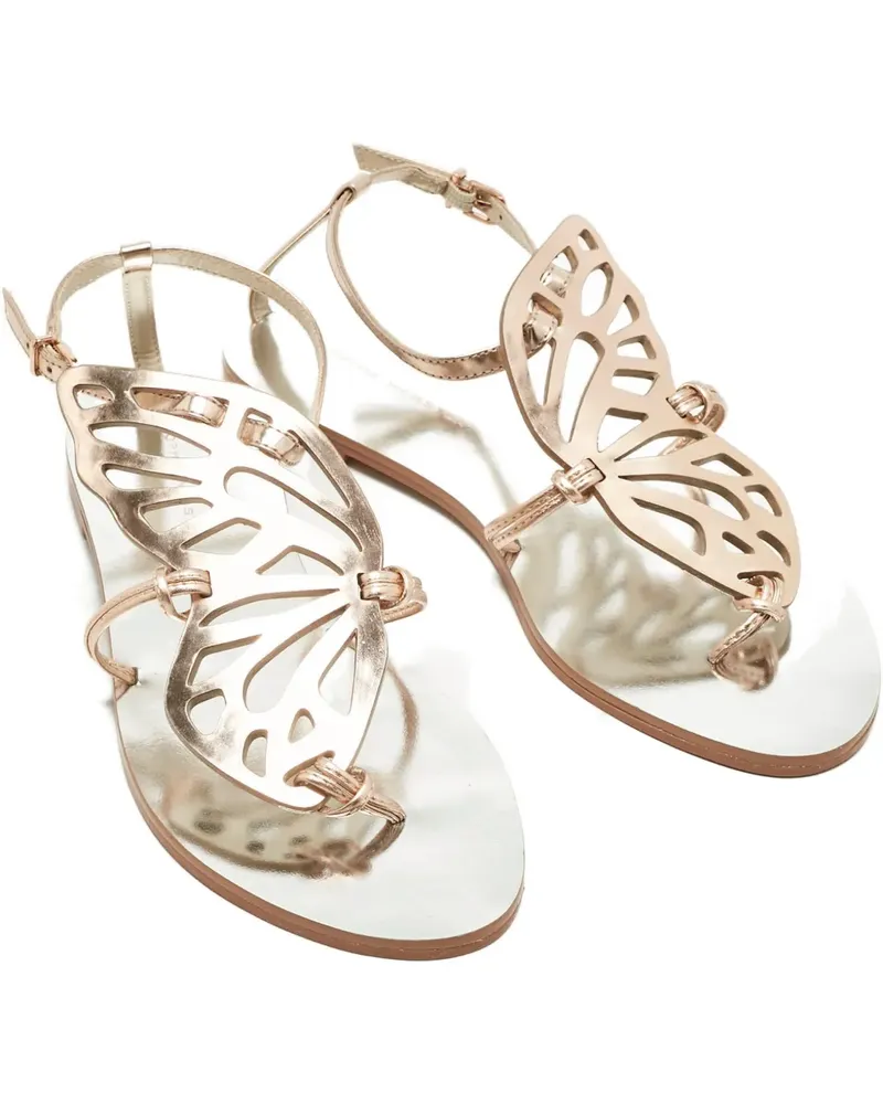 Sophia Webster butterfly leather flats - Gold Gold