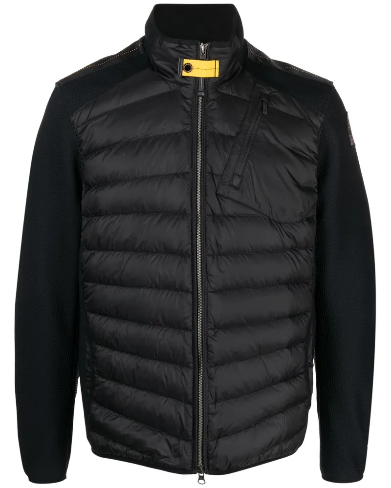 Parajumpers Gefütterte Jacke mit Logo-Patch - Schwarz Schwarz