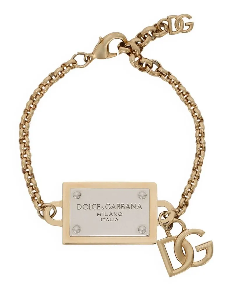 Dolce & Gabbana Kettenarmband mit Logo - Gold Gold