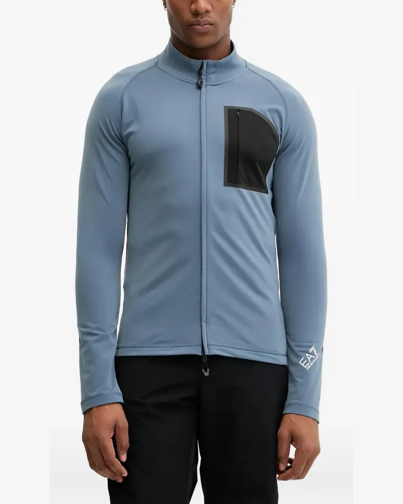 EA7 zip-up chest-pocket sweatshirt - Blau Blau