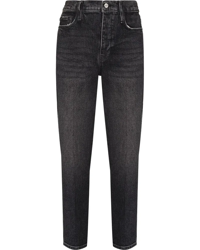 Frame Denim Le Sylvie Cropped-Jeans - Schwarz Schwarz