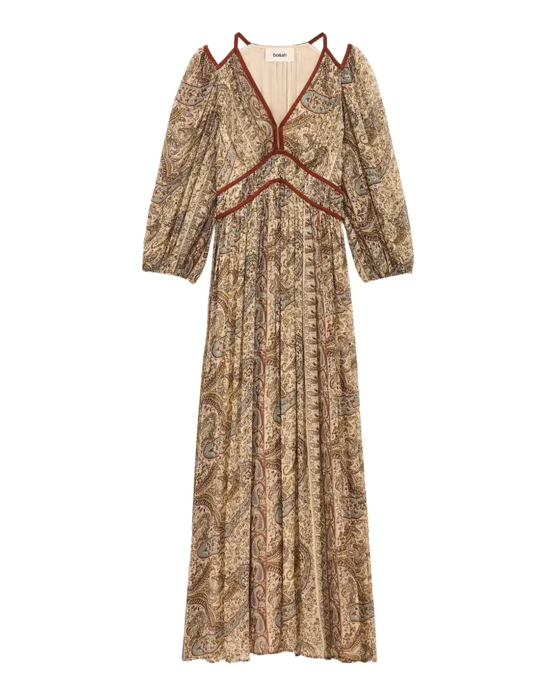 ba&sh Chana Maxikleid mit Paisley-Print - Blau Blau