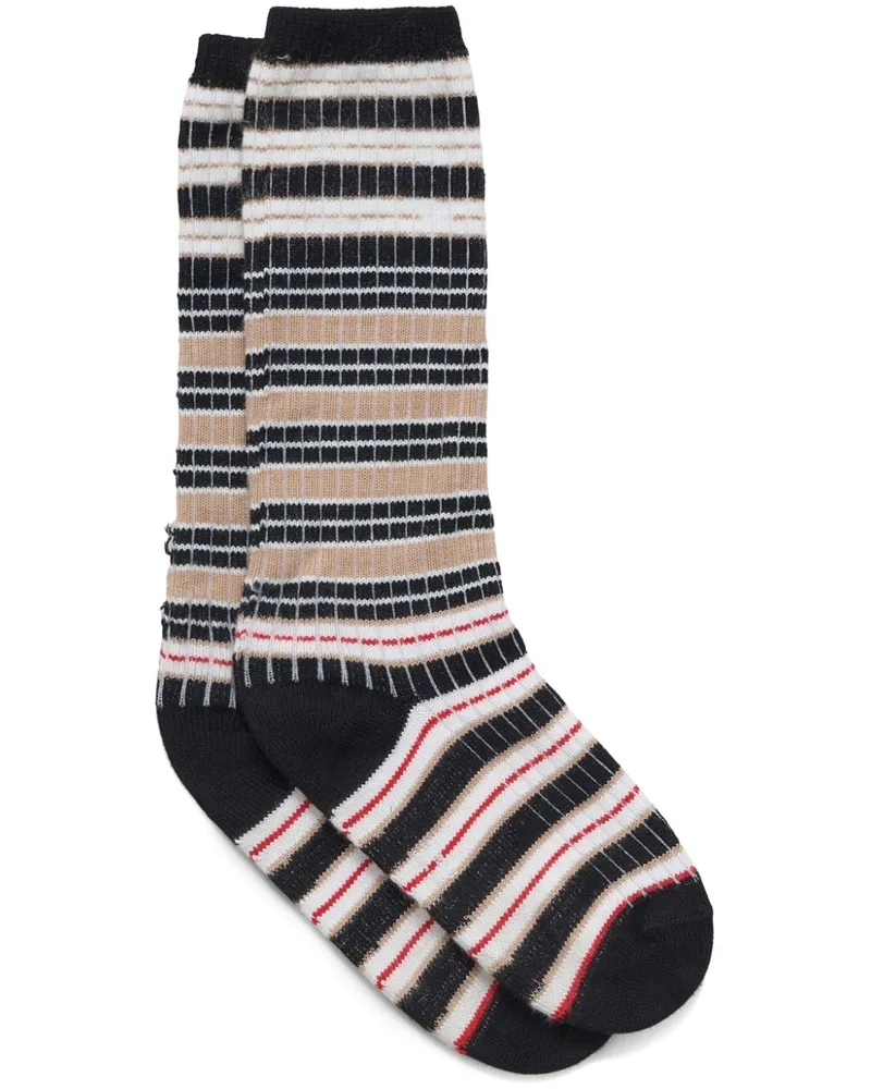 Marni Gestreifte Socken - Nude Nude