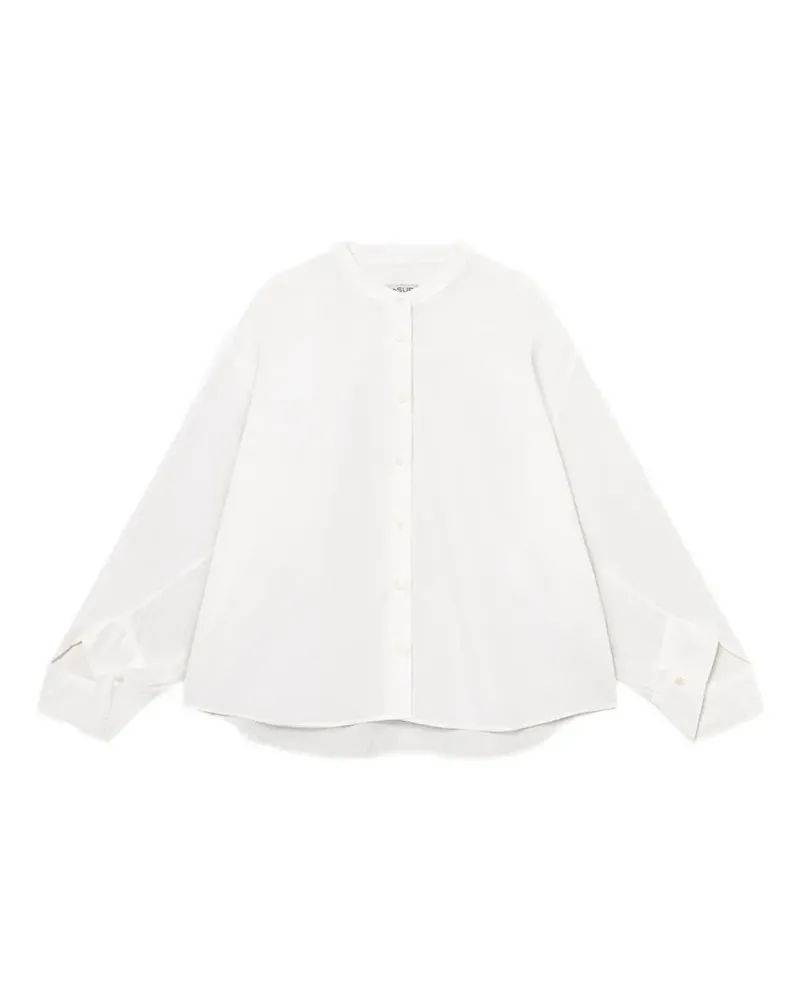SoSUE New York band-collar blouse - Weiß Weiß