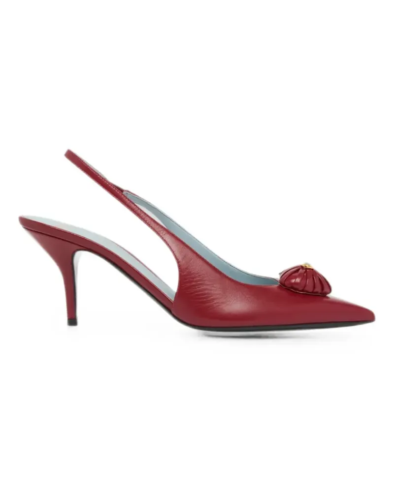 Valentino Garavani Verzierte Slingback-Pumps - Rot Rot