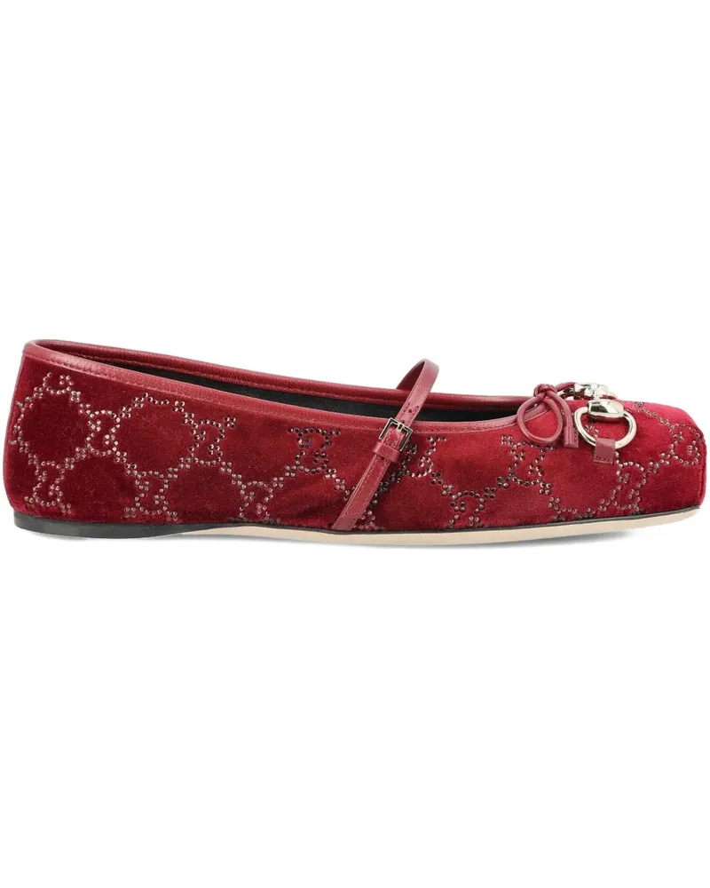 Gucci Horsebit pattern ballet flats - Rot Rot
