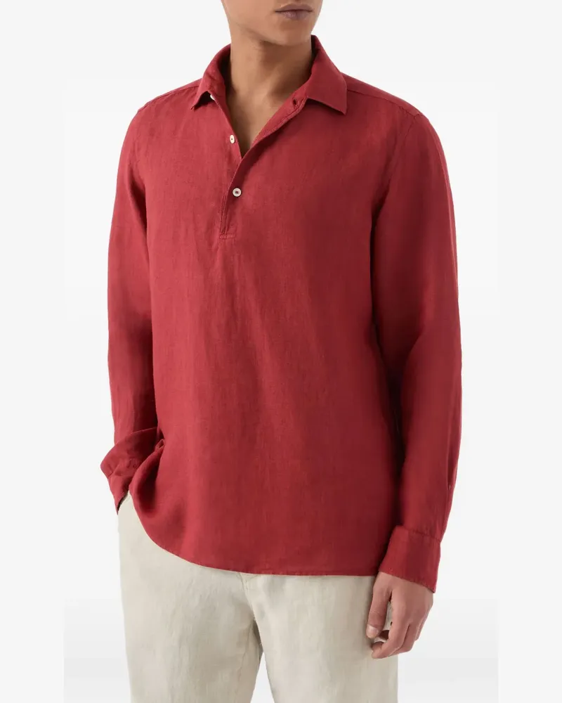 MC2 Saint Barth Langärmeliges Raphael Poloshirt - Rot Rot