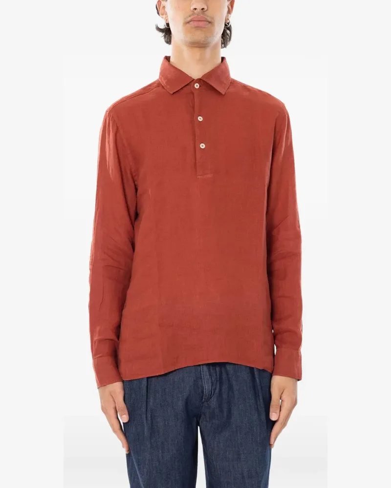 MC2 Saint Barth Langärmeliges Raphael Poloshirt - Rot Rot