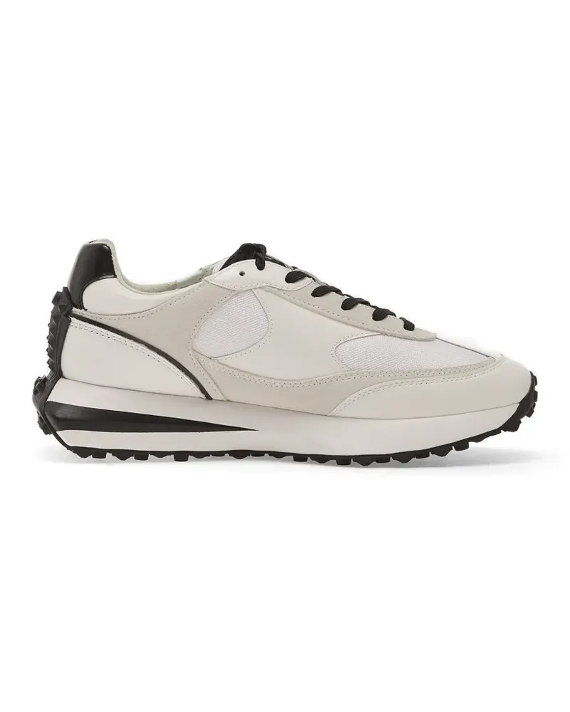 Karl Lagerfeld Zone panelled lace-up leather sneakers - Nude Nude