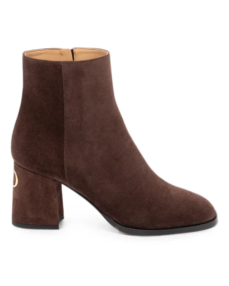 Valentino Garavani Fawcette suede ankle boots - Braun Braun