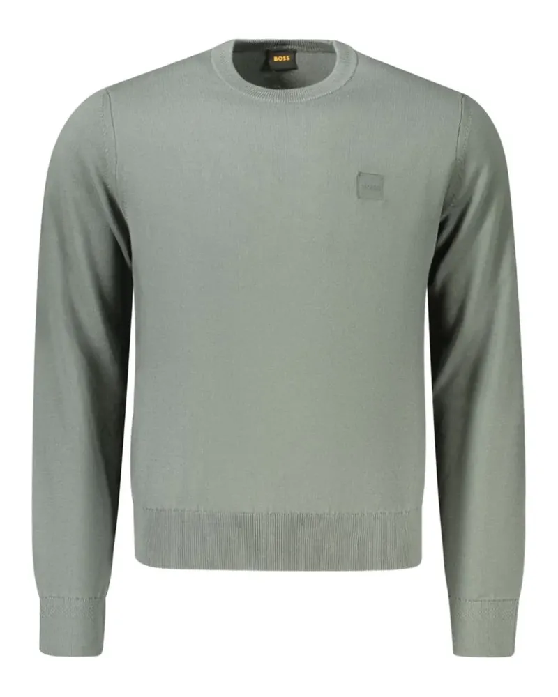 HUGO BOSS Pullover mit Logo-Patch - Grün Grün