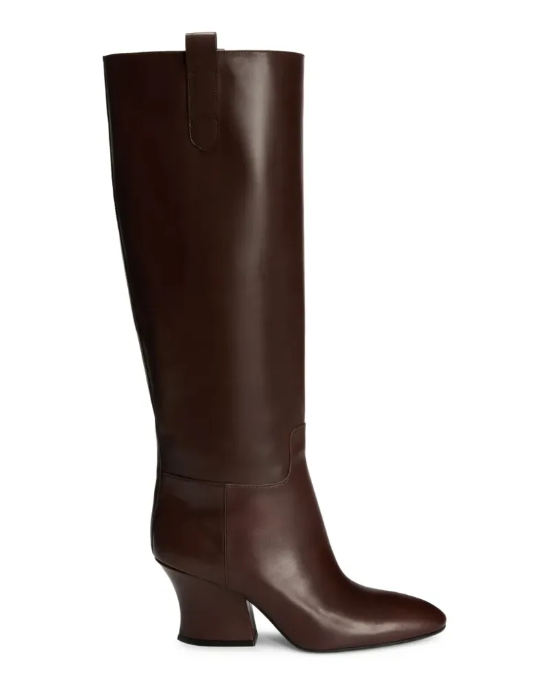 Jil Sander Stiefel mit Blockabsatz - Braun Braun