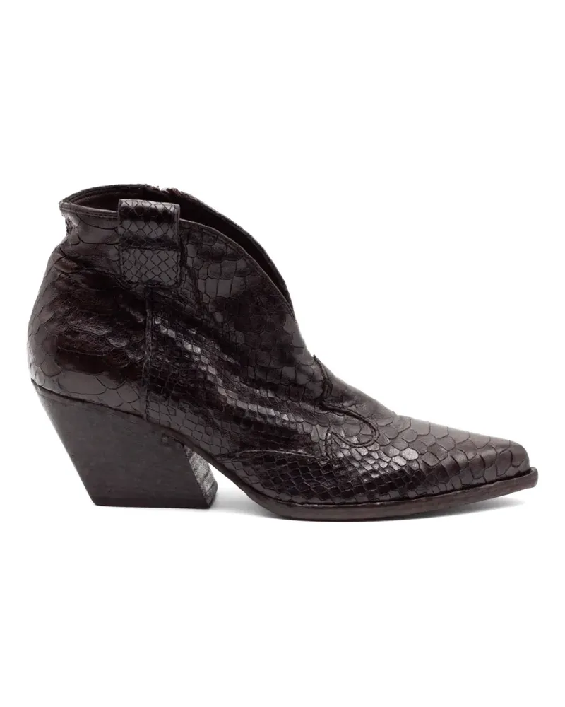 Elena Iachi Stiefeletten mit Reptil-Print - Braun Braun