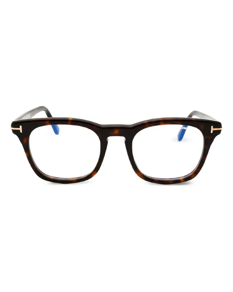 Tom Ford Eckige Brille mit vollem Gestell - Braun Braun