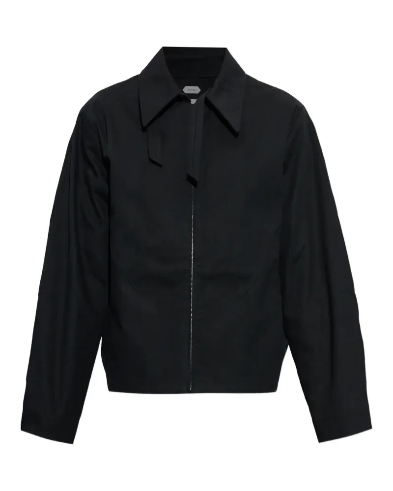 Post Archive Faction spread-collar zip-up jacket - Schwarz Schwarz