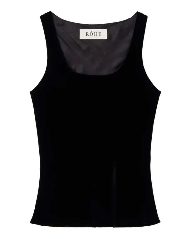 Róhe silk-velvet top - Schwarz Schwarz