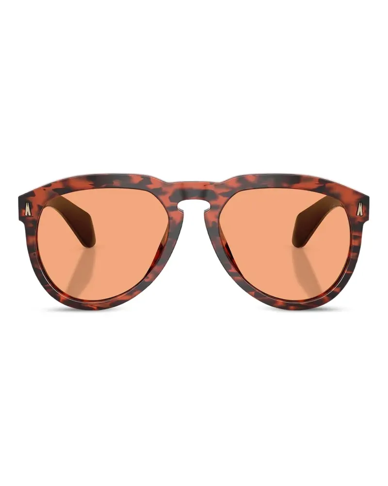 Moncler Isopleth Sonnenbrille mit geometrischem Gestell - Braun Braun