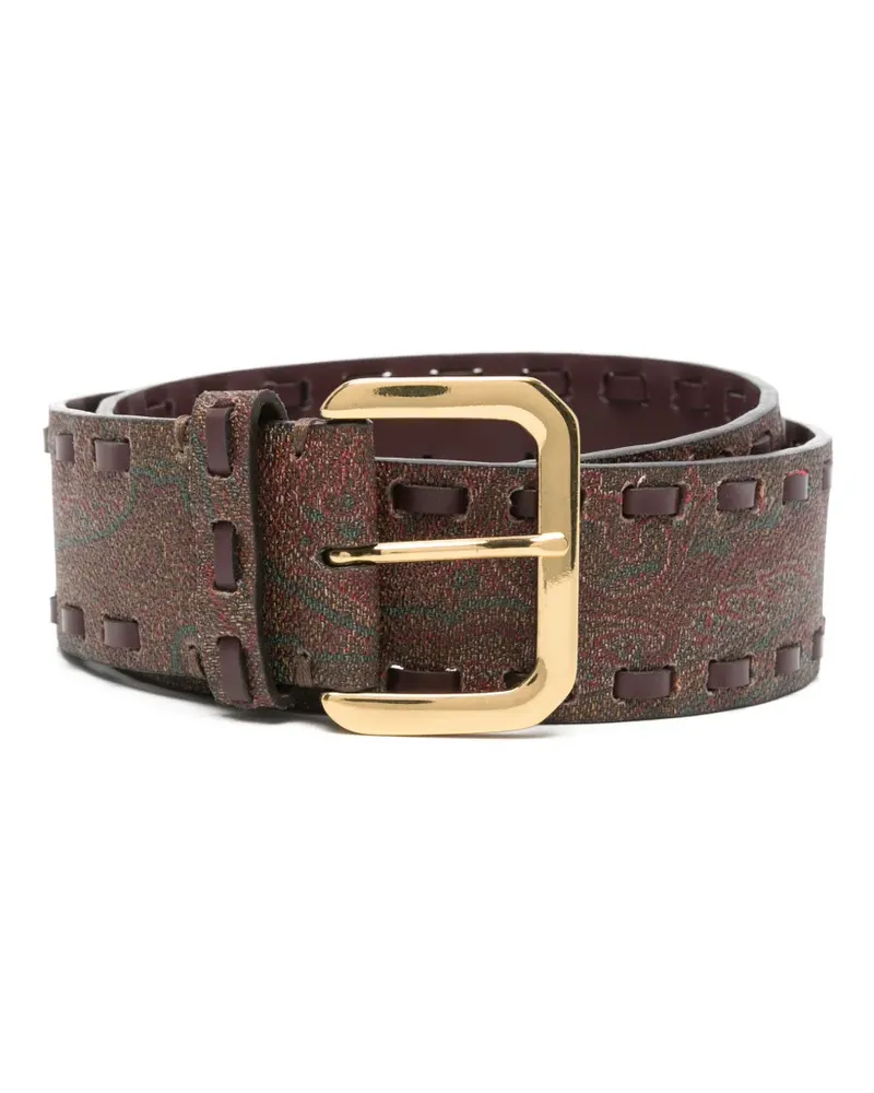 Etro Gürtel aus Paisley-Jacquard - Rot Rot