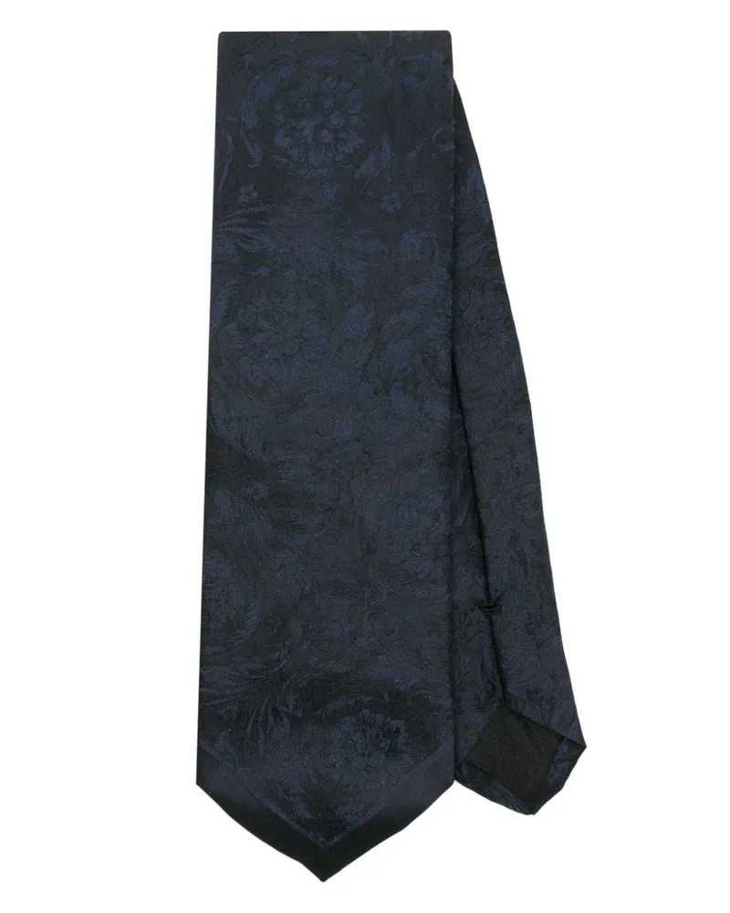 Versace Barocco Seidenkrawatte - Blau Blau