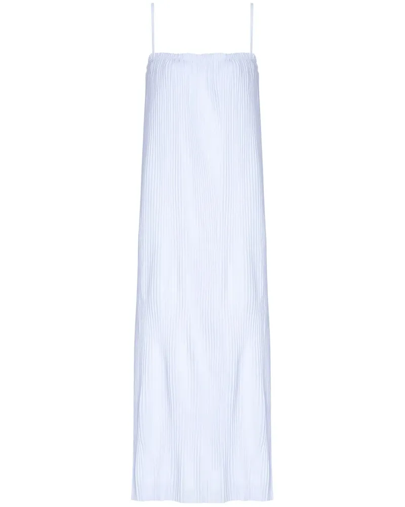 Osklen Midikleid mit Falten - Weiß Weiß