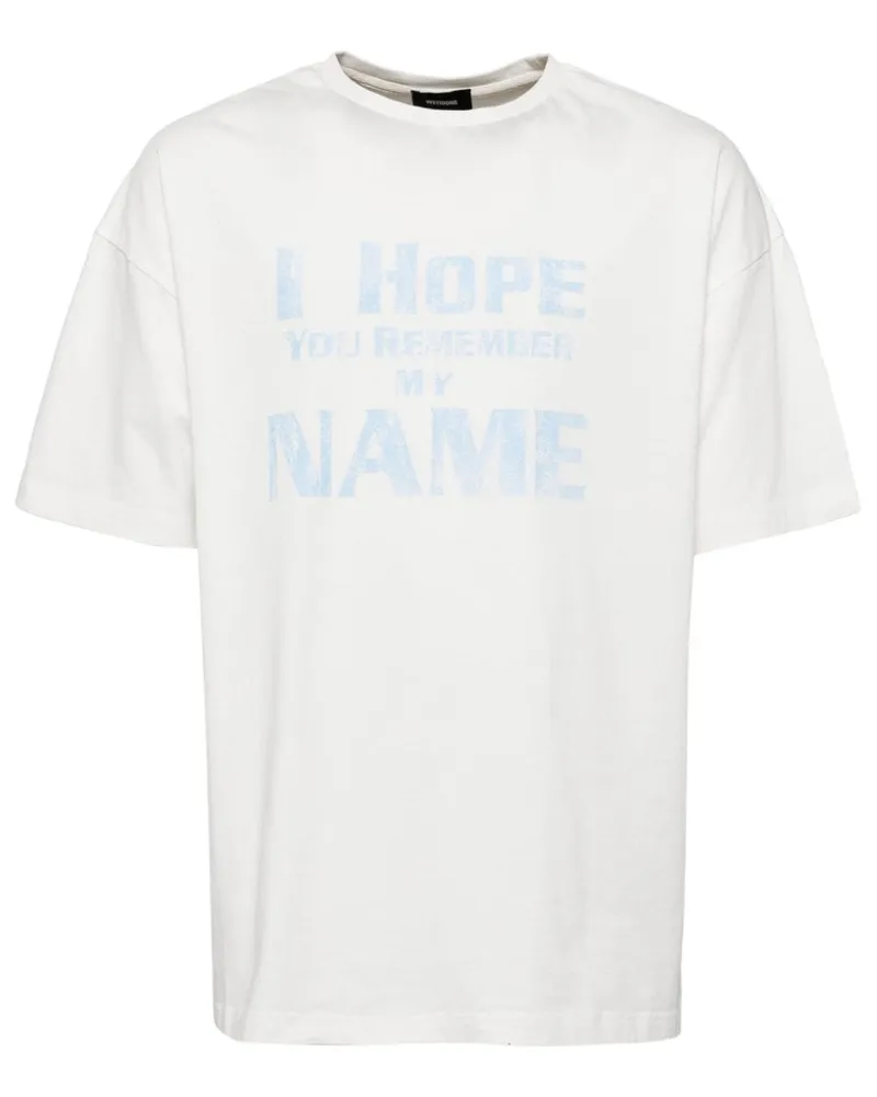 WE 11 DONE T-Shirt mit Print - Weiß Weiß