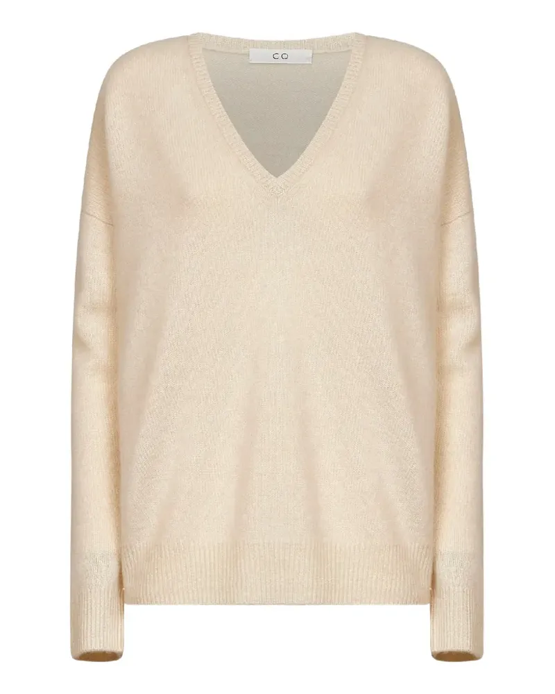 Co Kaschmirpullover mit V-Ausschnitt - Nude Nude