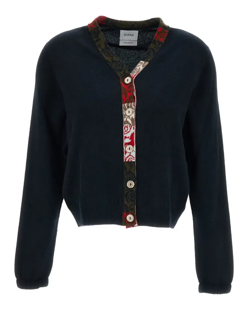 Barrie floral-intarsia V-neck cardigan - Schwarz Schwarz