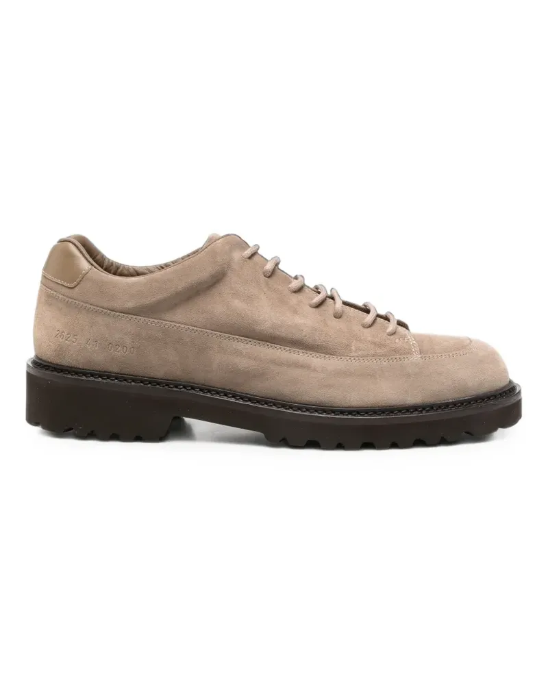 Common Projects suede lug-sole lace up shoes - Nude Nude