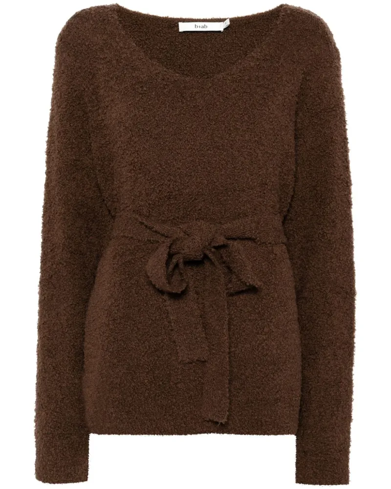 b+ab Pullover mit gewickeltem Schal - Braun Braun