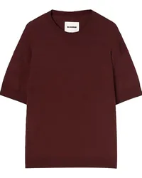 Jil Sander Pullover mit kurzen Ärmeln Rot