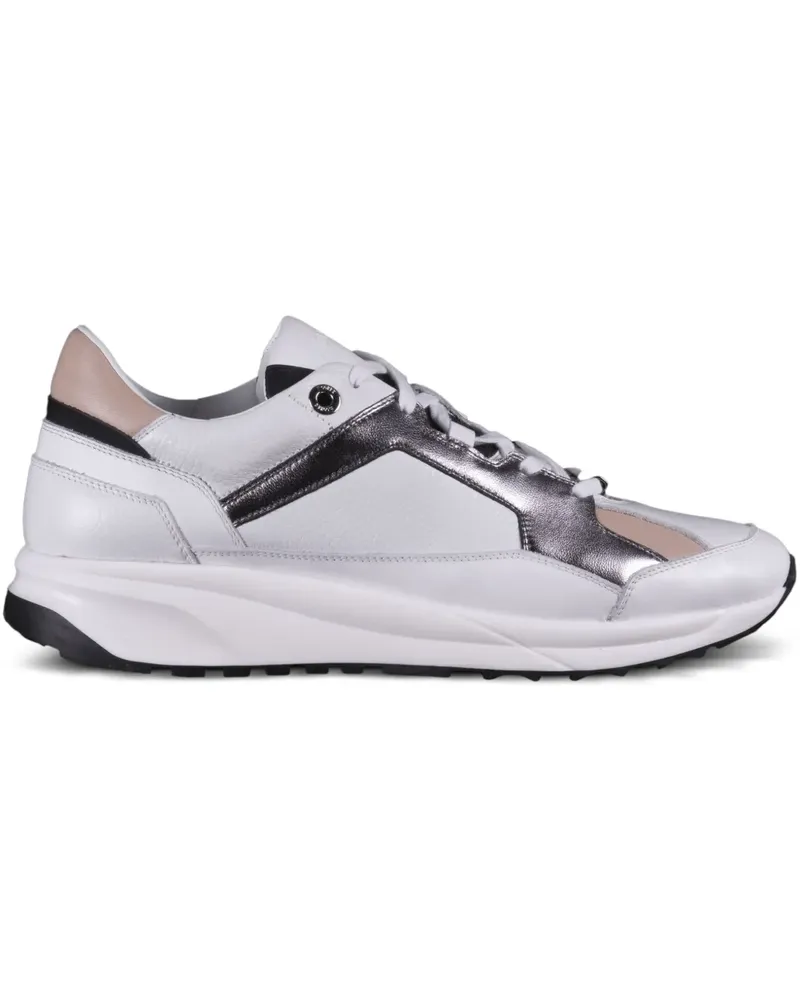MOORER Sneakers im Metallic-Look - Weiß Weiß