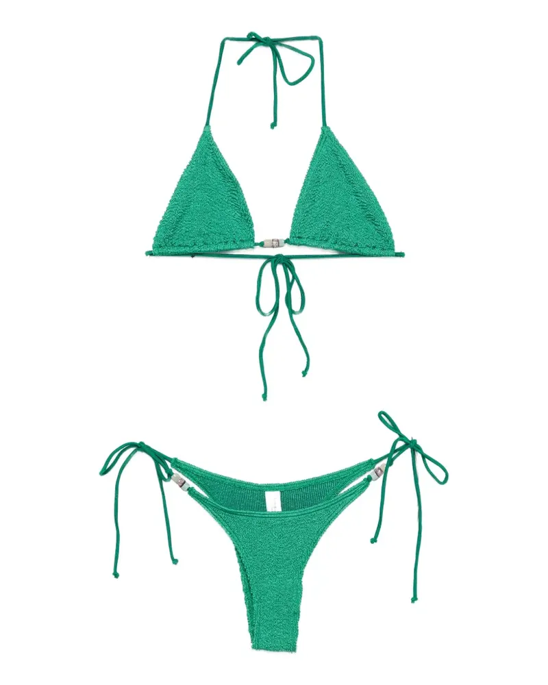 bond-eye Ingrid beaded triangle bikini - Grün Grün