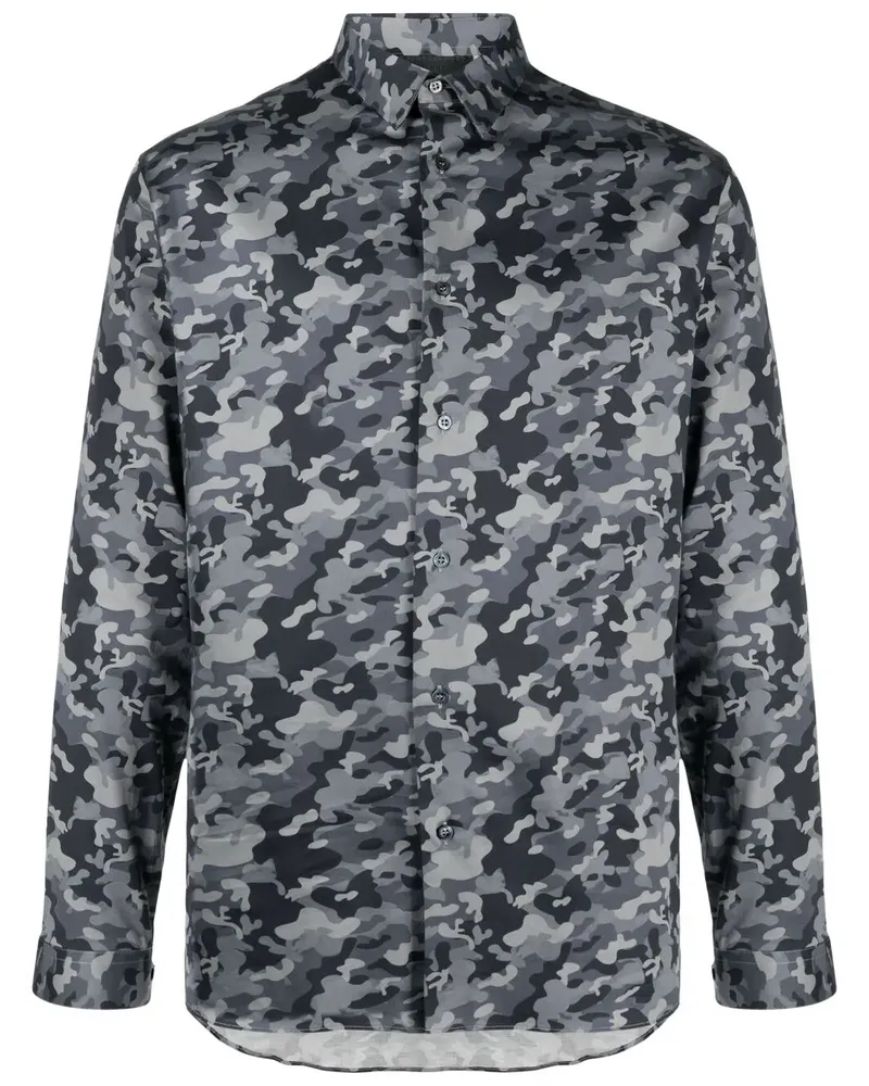 Philipp Plein Hemd mit Camouflage-Print - Grau Grau