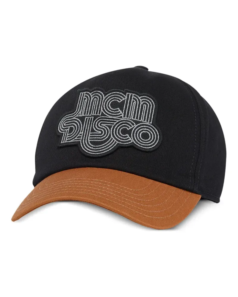 MCM Disco Baseballkappe mit Logo-Stickerei - Schwarz Schwarz