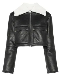 Dolce & Gabbana Klassische Lederjacke Schwarz