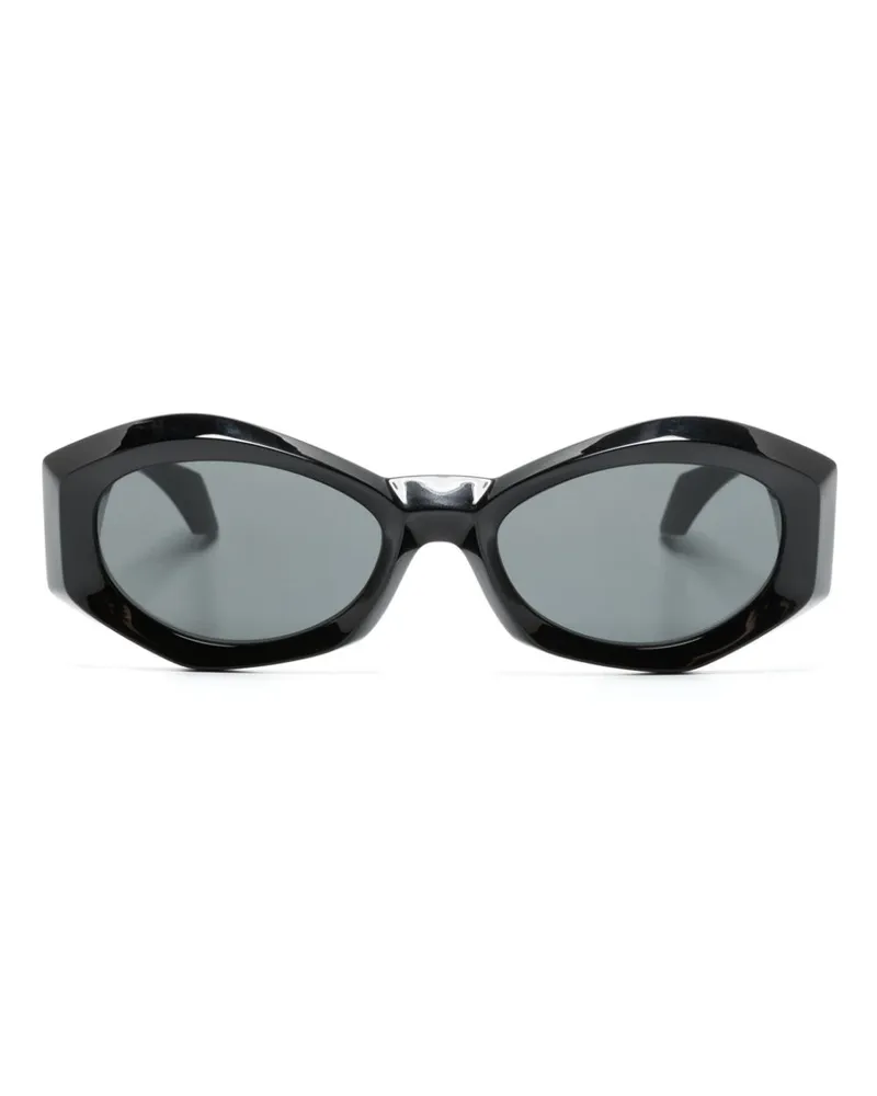 Versace Sonnenbrille mit Medusa-Schild - Schwarz Schwarz
