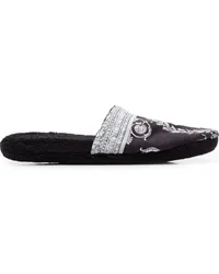 Versace Slipper mit I Love Baroque-Print Schwarz